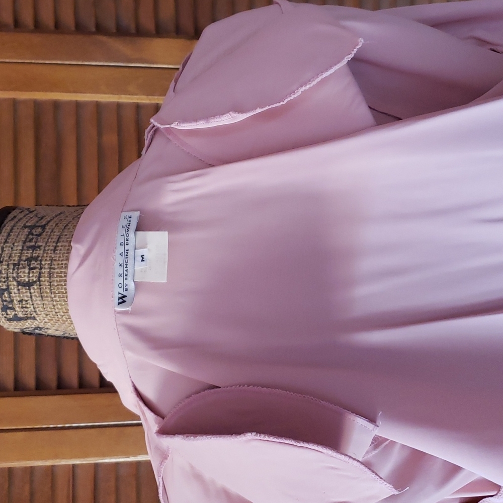 1990s Light Pink Medium Two Shell Button Blazer - image 7